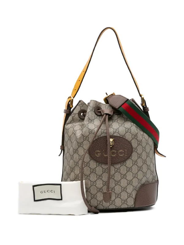 Gucci Pre-Owned 2000-2015 GG Supreme Neo Vintage Drawstring Bucket