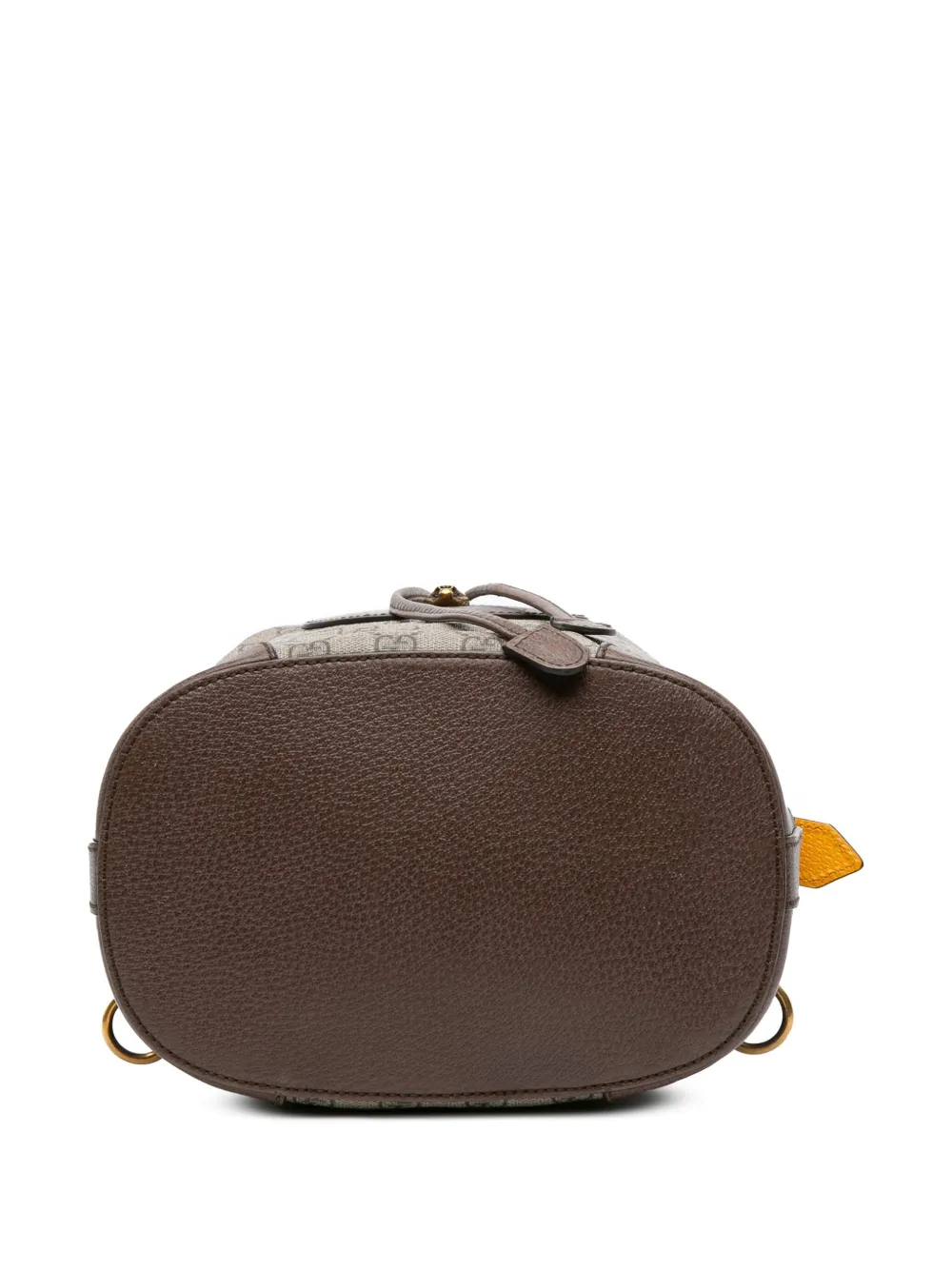 Pre-owned Gucci 2000-2015 Gg Supreme Neo Vintage Drawstring Bucket Bag Satchel In Brown