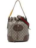Gucci Pre-Owned 2000-2015 GG Supreme Neo Vintage Drawstring Bucket Bag satchel - Brown