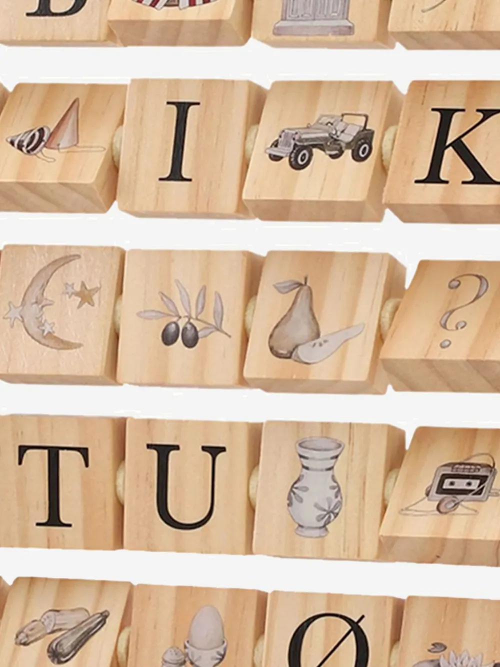 Konges Sløjd alphabet-illustration wooden toy | Girls Accessories | Image 2