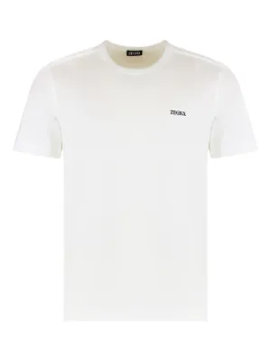 Burberry embroidered-logo T-shirt | White | FARFETCH CA