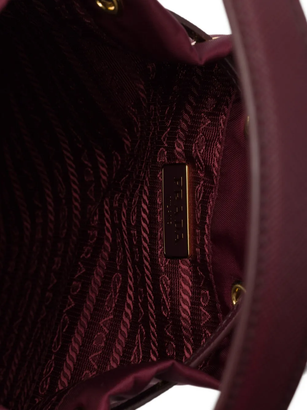 Prada Bucket-tas met logo Rood