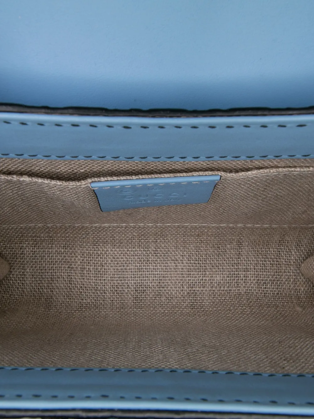 Pre-owned Gucci 2016-2025 Mini Microssima Emily Crossbody Bag In Blue