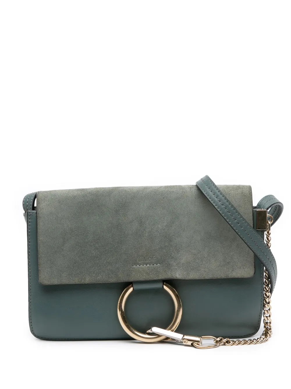 Chloé Pre-Owned 2017 Small Suede and Calfskin Faye crossbody bag | Blue | Image 1