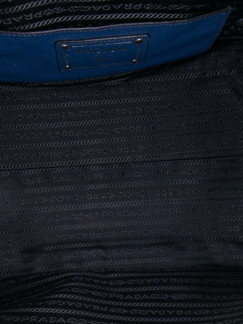 Pre-owned Prada 2000-2025 Vitello Phenix Shopping Tote Satchel In Blue