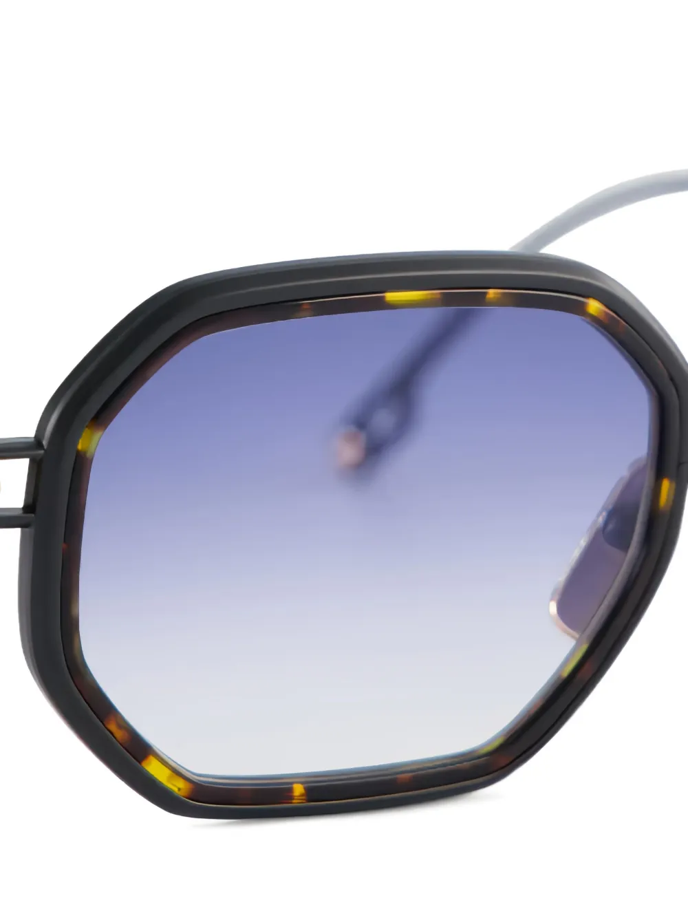 Sato Eyewear Timir-T zonnebril met geometrisch montuur Bruin