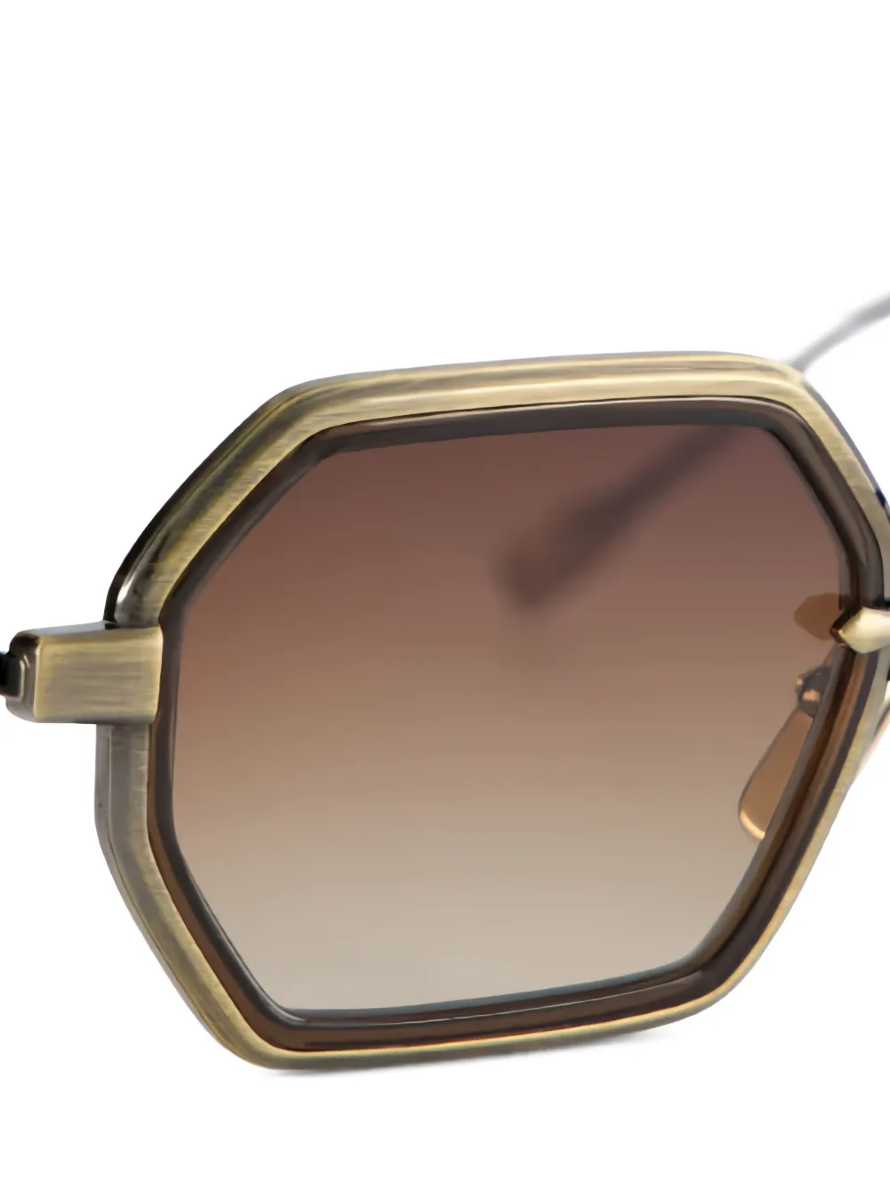 Sato Eyewear Hadar-T zonnebril met geometrisch montuur Bruin