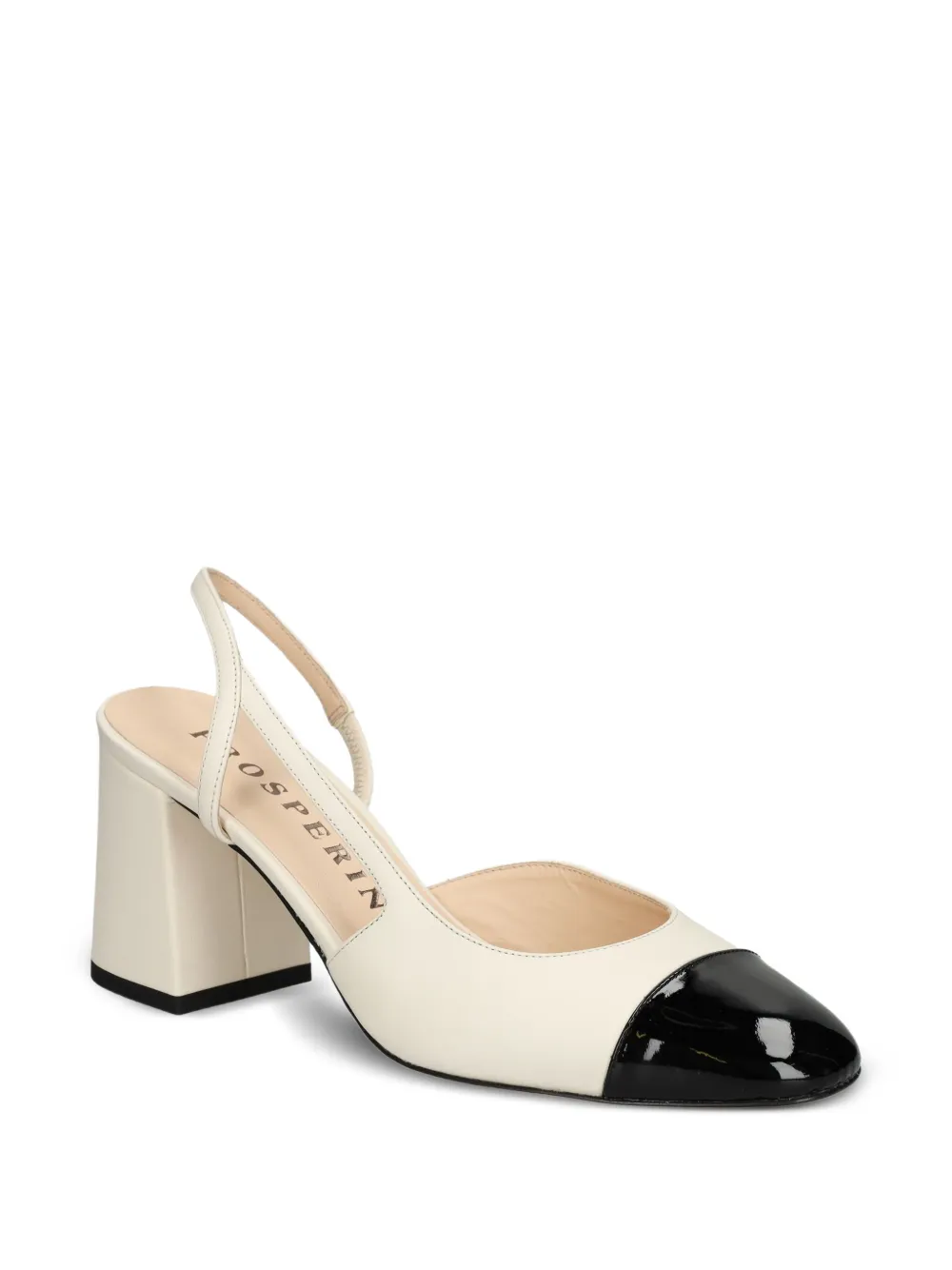 Prosperine 65mm Slingback Cap-toe Pumps In White
