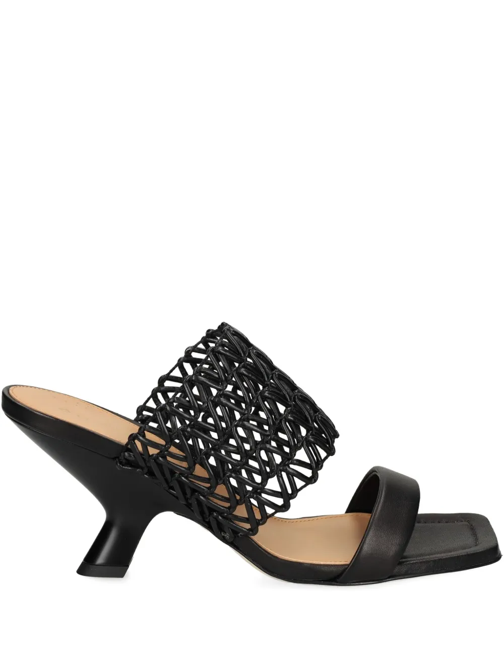 Chantal square-toe sandals Black