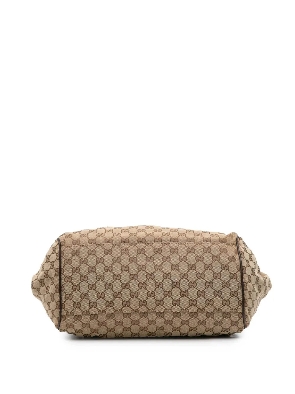 Pre-owned Gucci 2016-2025 Gg Canvas Sukey Sachel Satchel In Brown