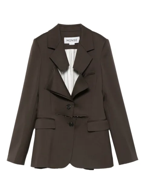 Monse asymmetrical-lapel buttoned jacket