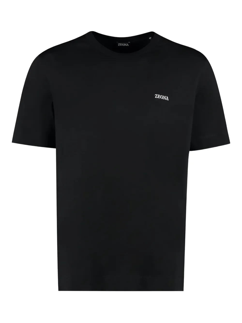 Zegna logo-embroidered T-shirt - ブラック Zegna logo-embroidered T-shirt - ブラック