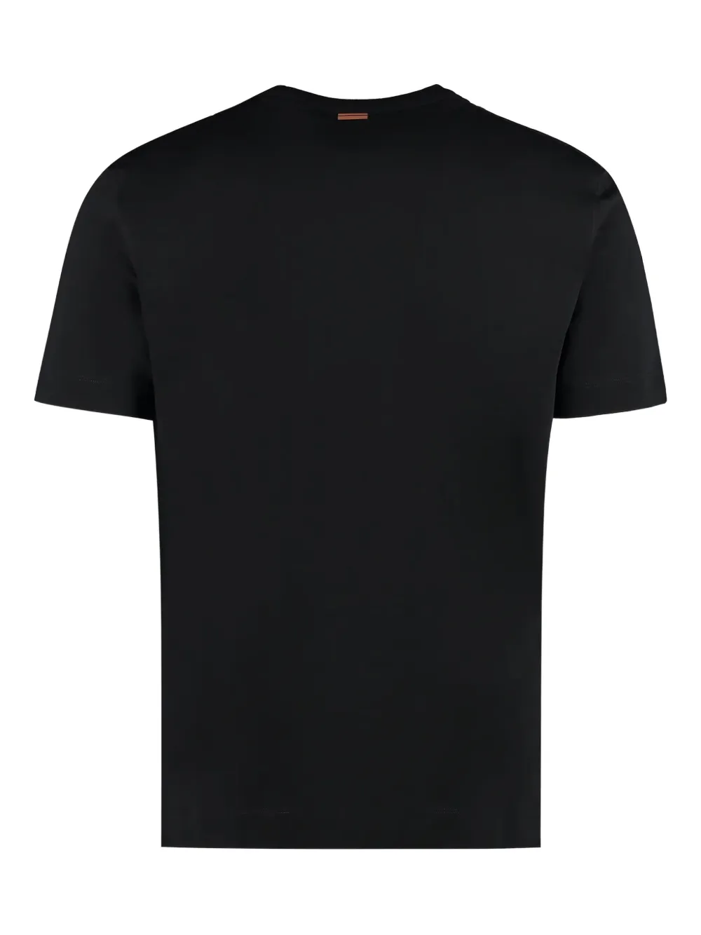 Zegna logo-embroidered T-shirt - Zwart
