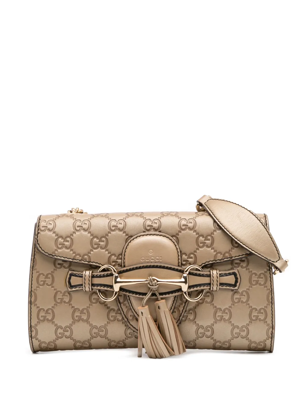 Gucci Pre-Owned 2016-2025 Small Guccissima Emily crossbody bag | Gold | Image 1