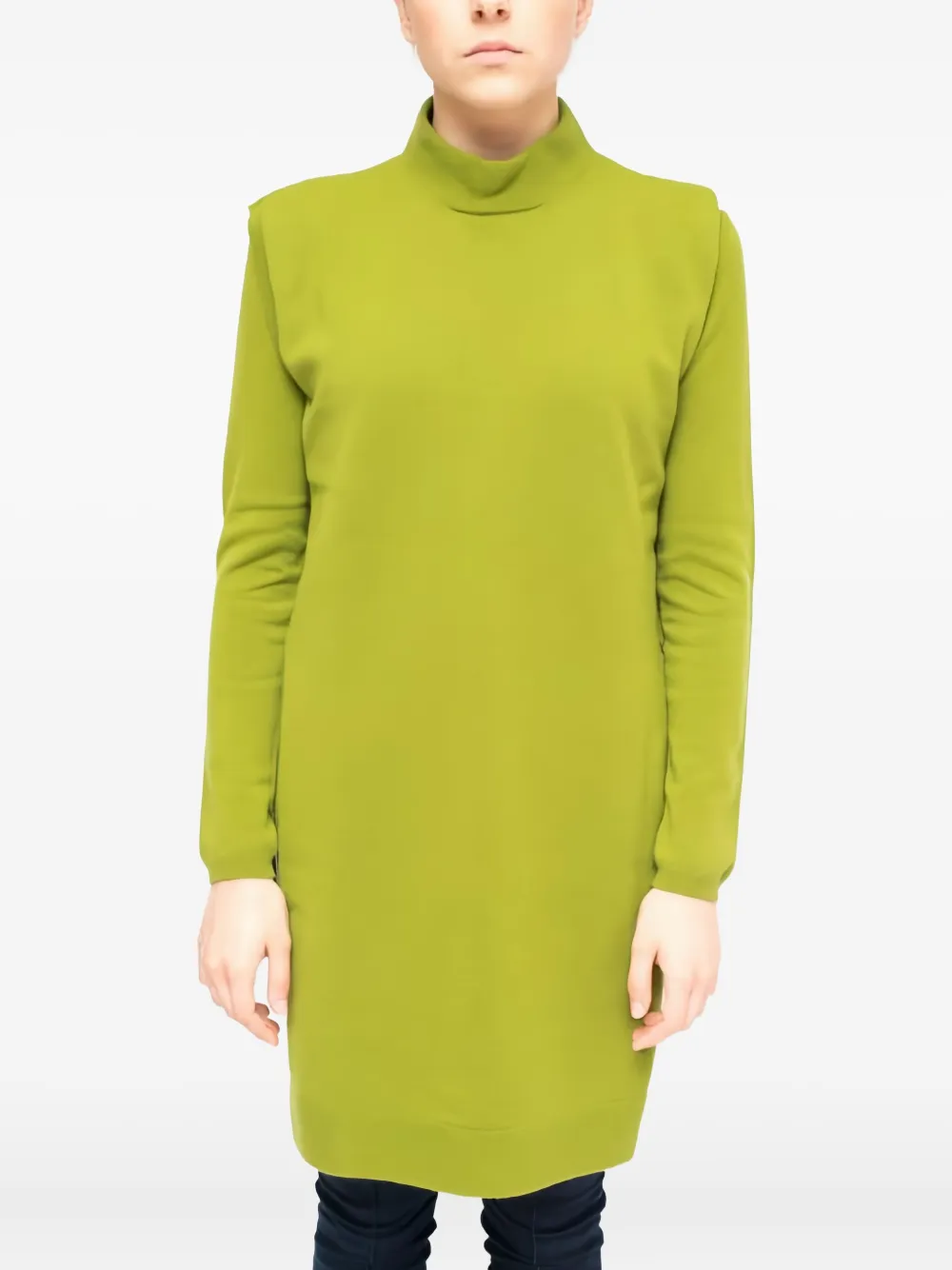 LA ROSE high-neck sleeveless sweater - Verde