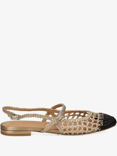 Chantal woven-effect slingback flat pumps 