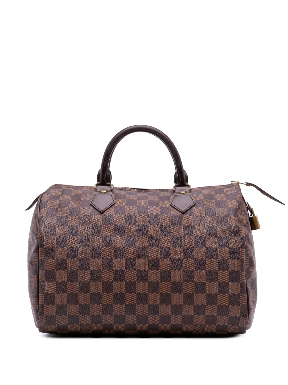 Louis Vuitton Pre-Owned 2013 ダミエ エベヌ スピーディ 30 ボストンバッグ - ブラウン Louis Vuitton Pre-Owned 2013 ダミエ エベヌ スピーディ 30 ボストンバッグ - ブラウン