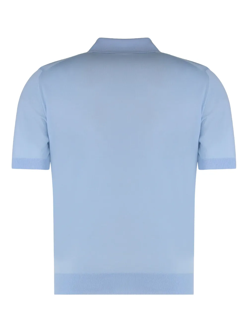 Prada logo-embroidered polo shirt - Blauw