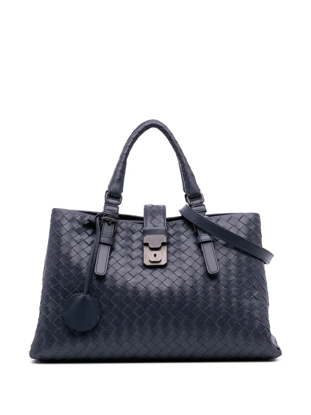 Bottega Veneta Pre-Owned 2012-2025 Small Nappa Intrecciato Roma satchel | Blue | Image 1