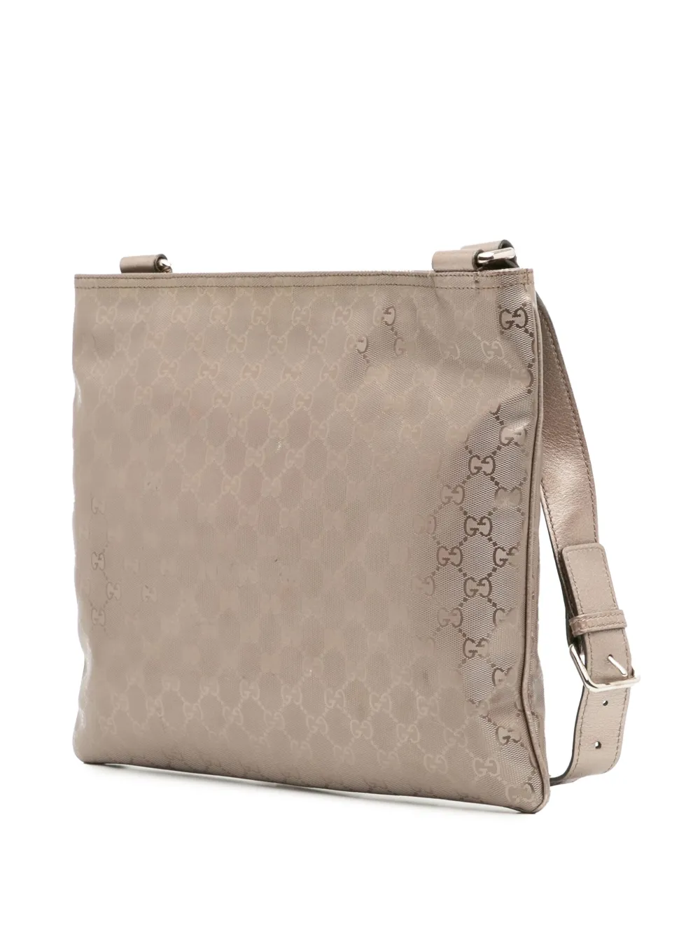 Pre-owned Gucci 2000-2015 Gg Imprime Crossbody Bag In Gold