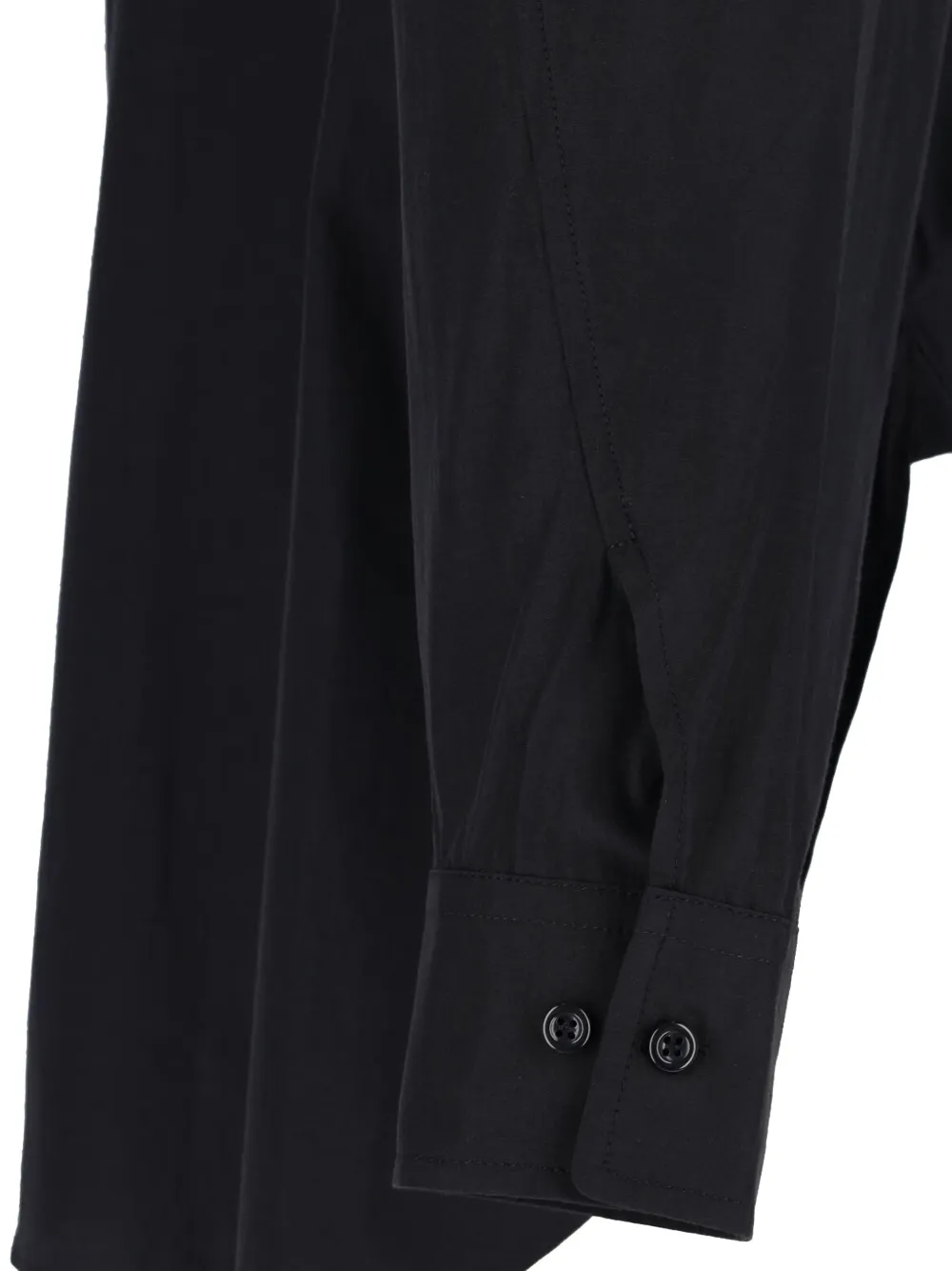 The Andamane Structured Collar Long Sleeves Chest Pocket In Black