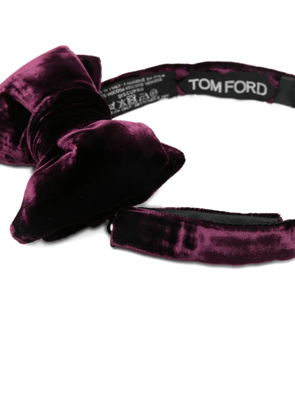 Tom Ford Velvet Bow Tie In Burgundy