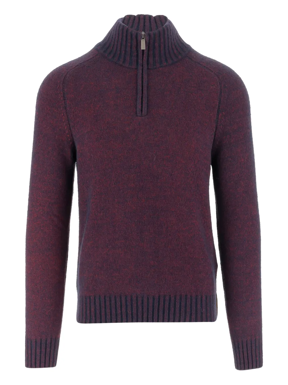 K-way Wool Blend Sweater With Zipper At The Neck In Red