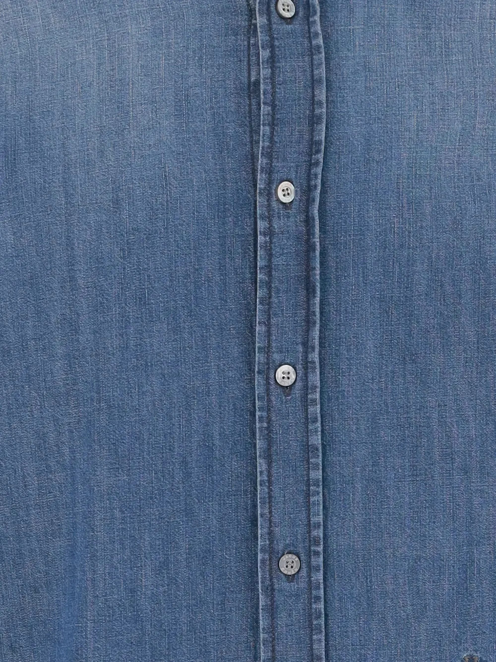 Jacob Cohen Cotton Denim Shirt With Classic Collar And Curved Hem In Blue