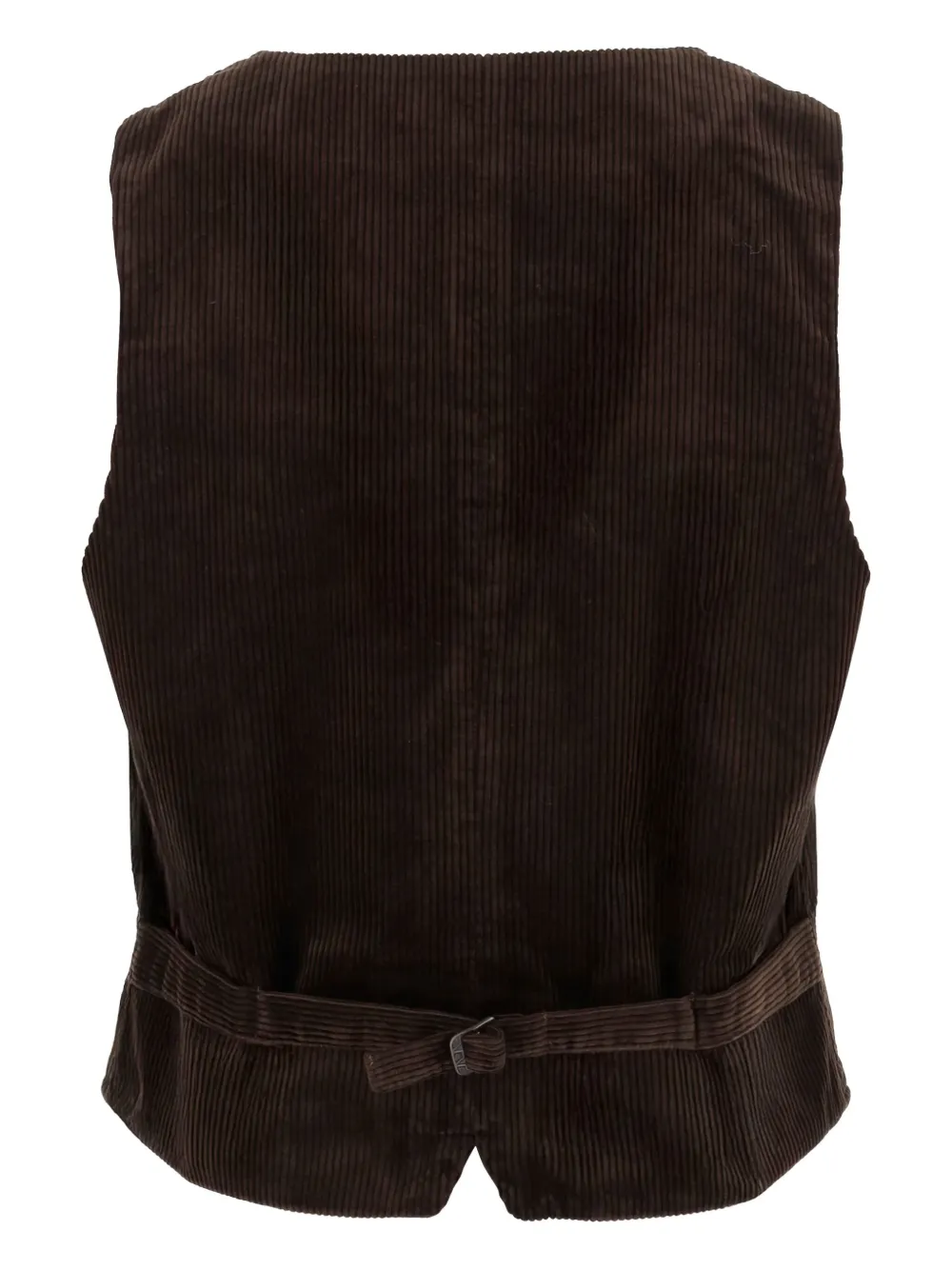 Polo Ralph Lauren Buttoned Corduroy Waistcoat In Brown