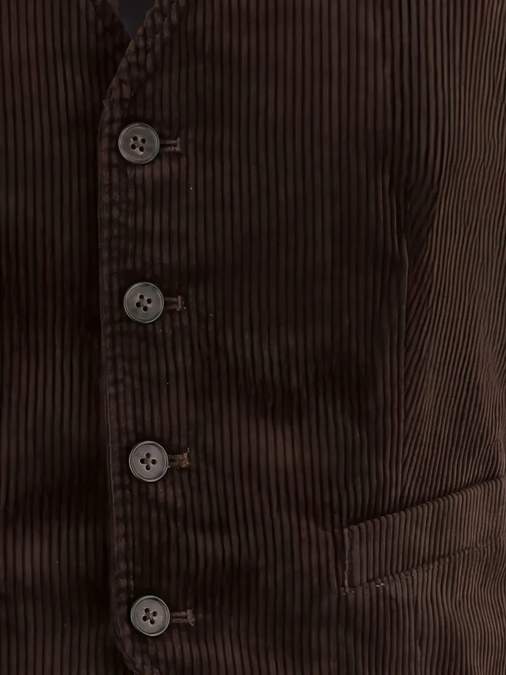 Polo Ralph Lauren Buttoned Corduroy Waistcoat In Brown