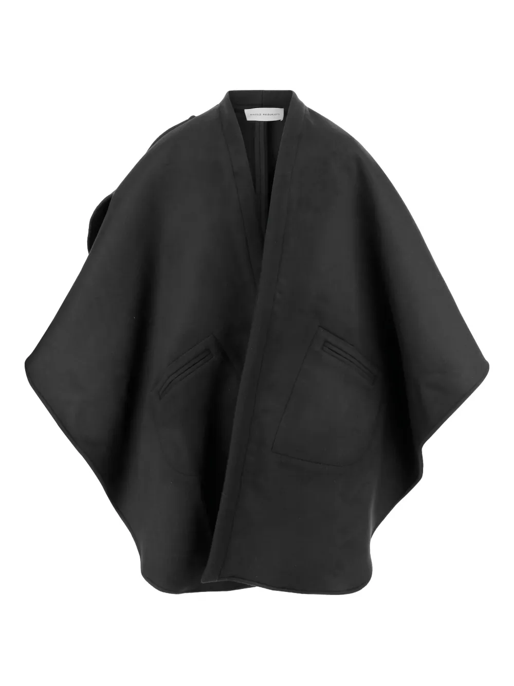 Niccolò Pasqualetti Open-front Layered Cape In Black