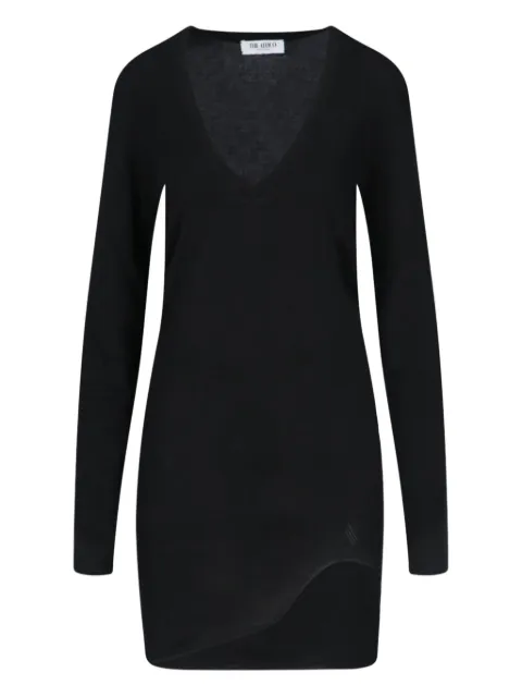 The Attico asymmetric V-neck mini dress