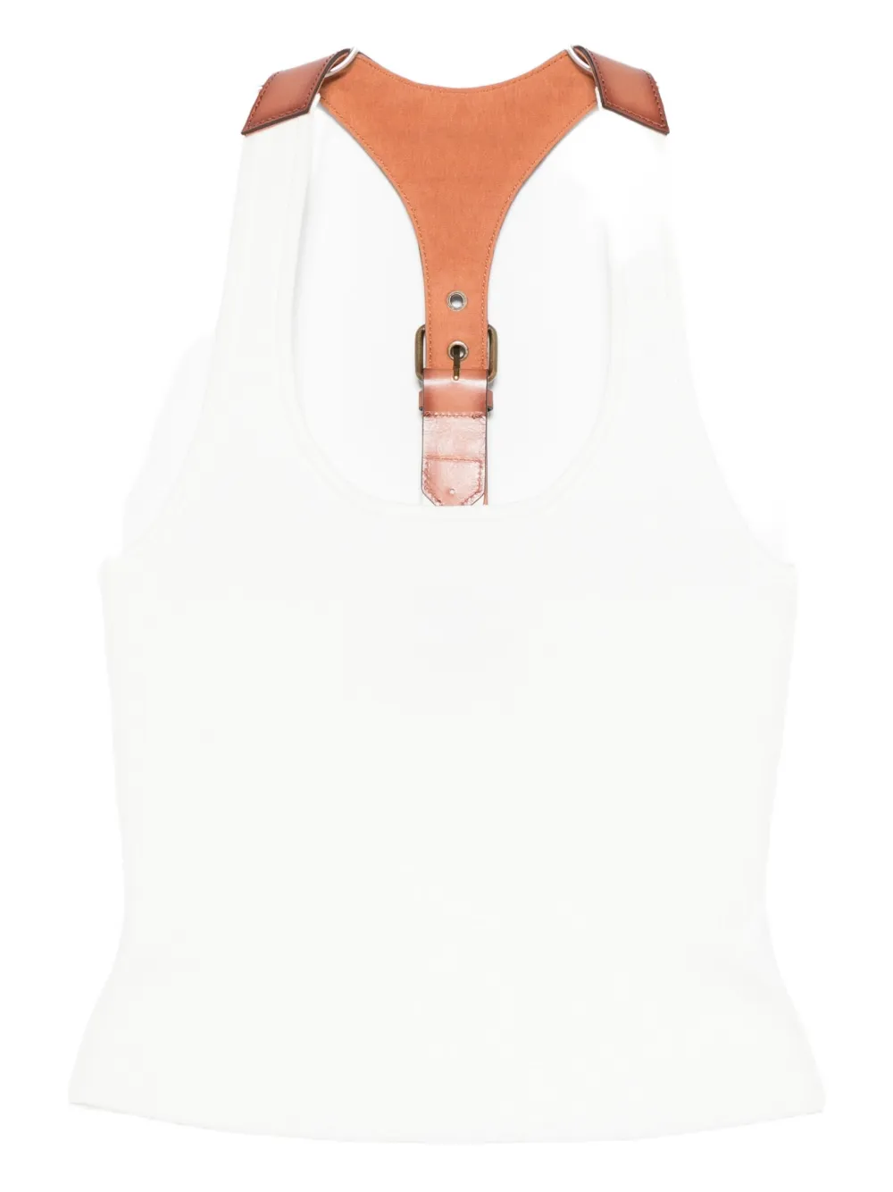 Monse Leather-strap Top In White