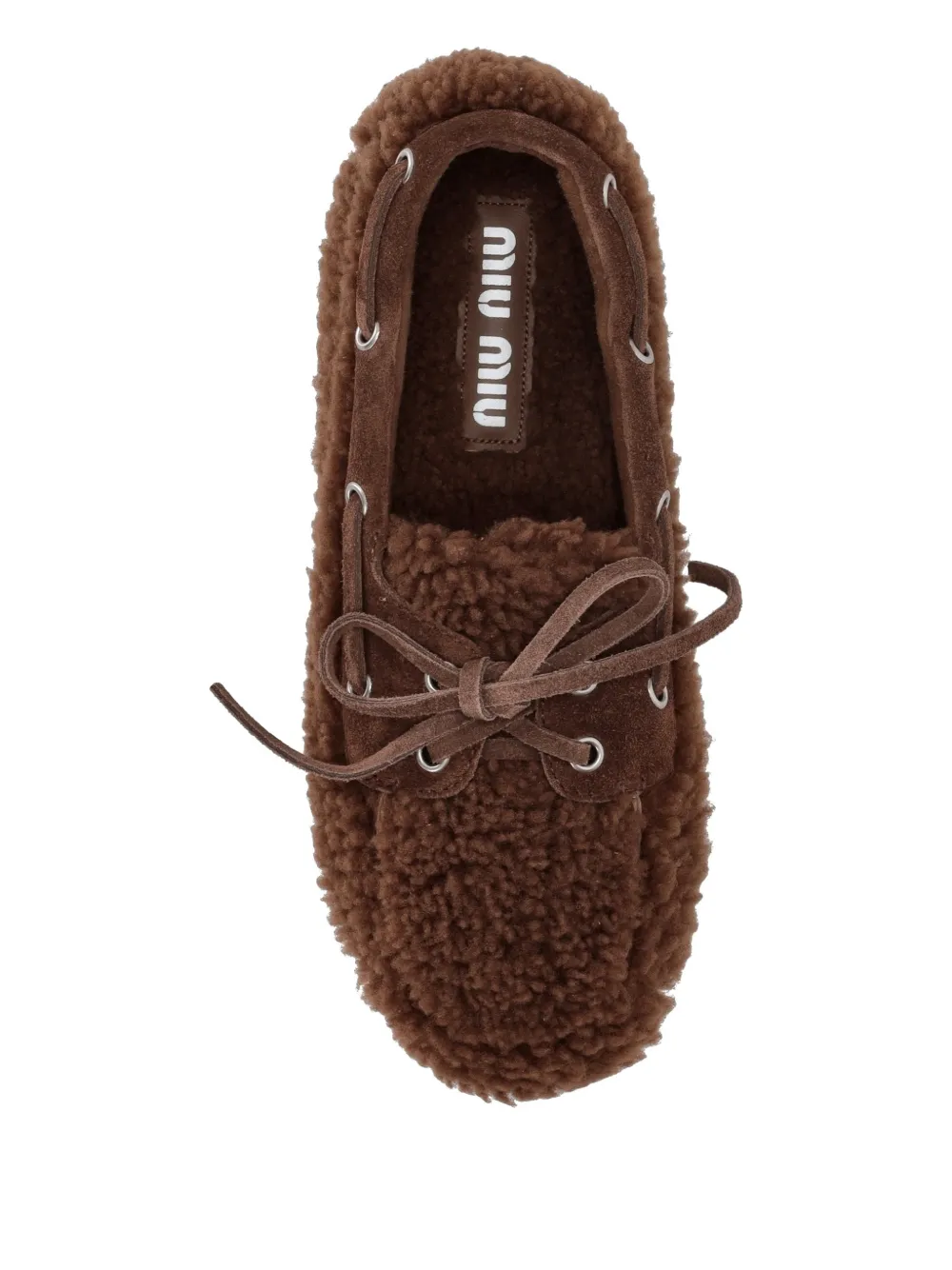 Miu shearling loafers Bruin