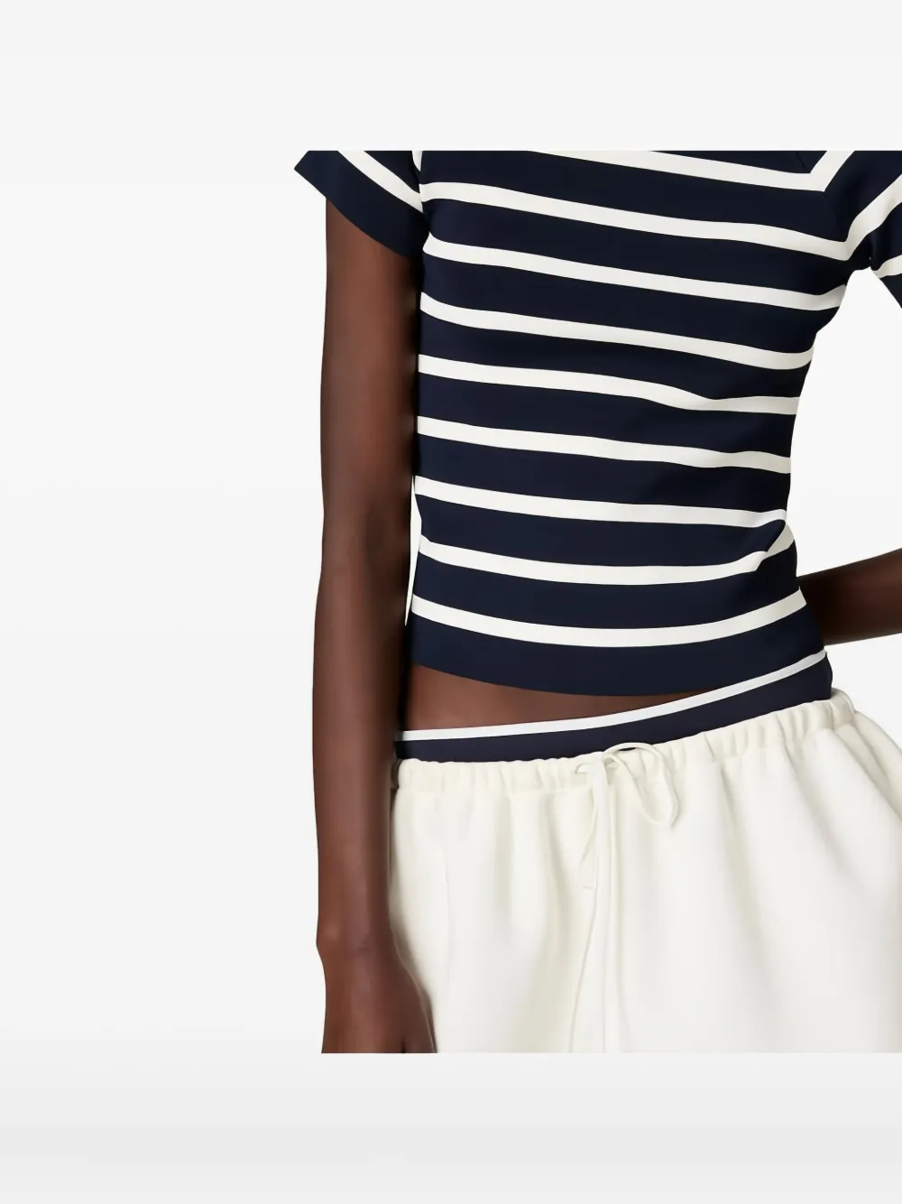 Miu Miu T-shirt a righe - Blu