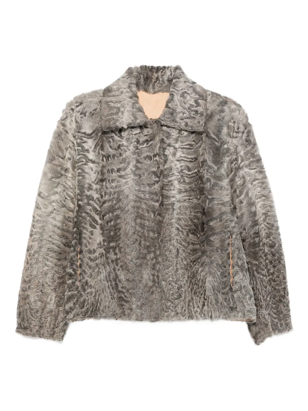 Liska Long-sleeve Coat In Gray