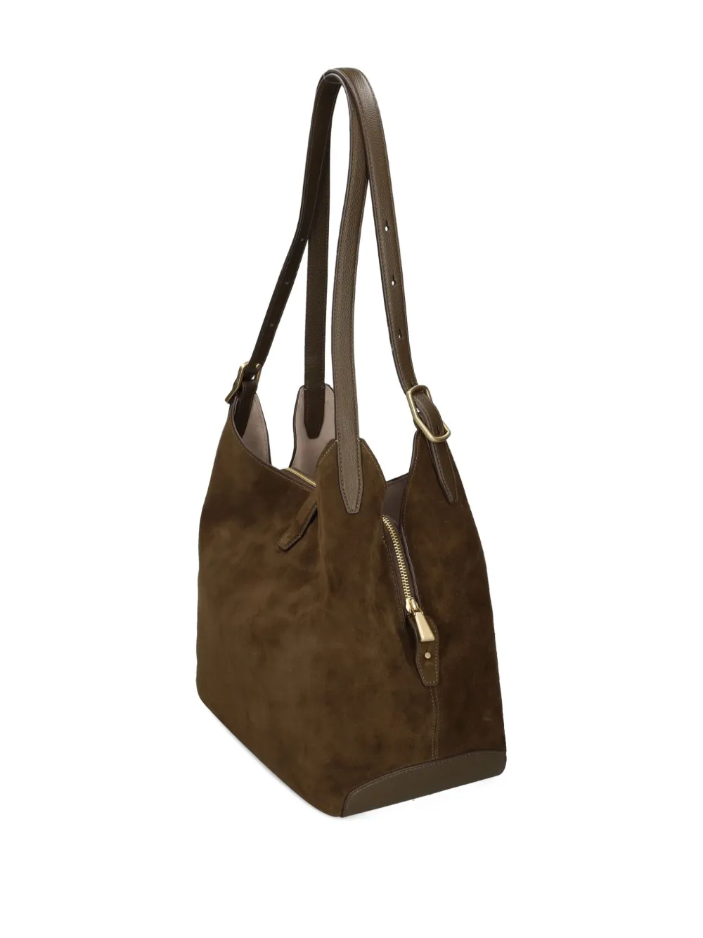 Kate Spade New York Deco Pebble Leather And Suede Shoulder Bag In Brown