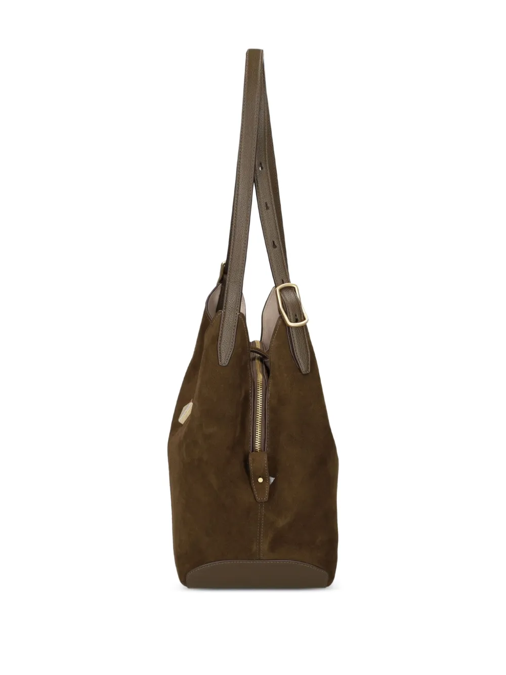 Kate Spade New York Deco Pebble Leather And Suede Shoulder Bag In Brown