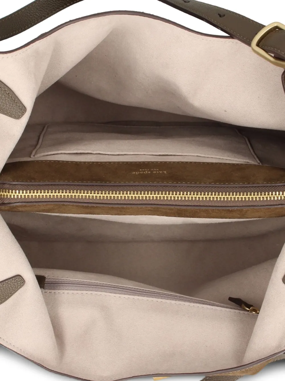 Kate Spade New York Deco Pebble Leather And Suede Shoulder Bag In Brown