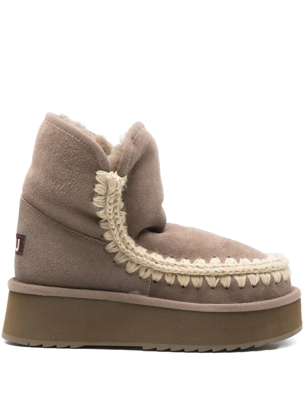 Mou Mini Eskimo Platform Boots In Brown