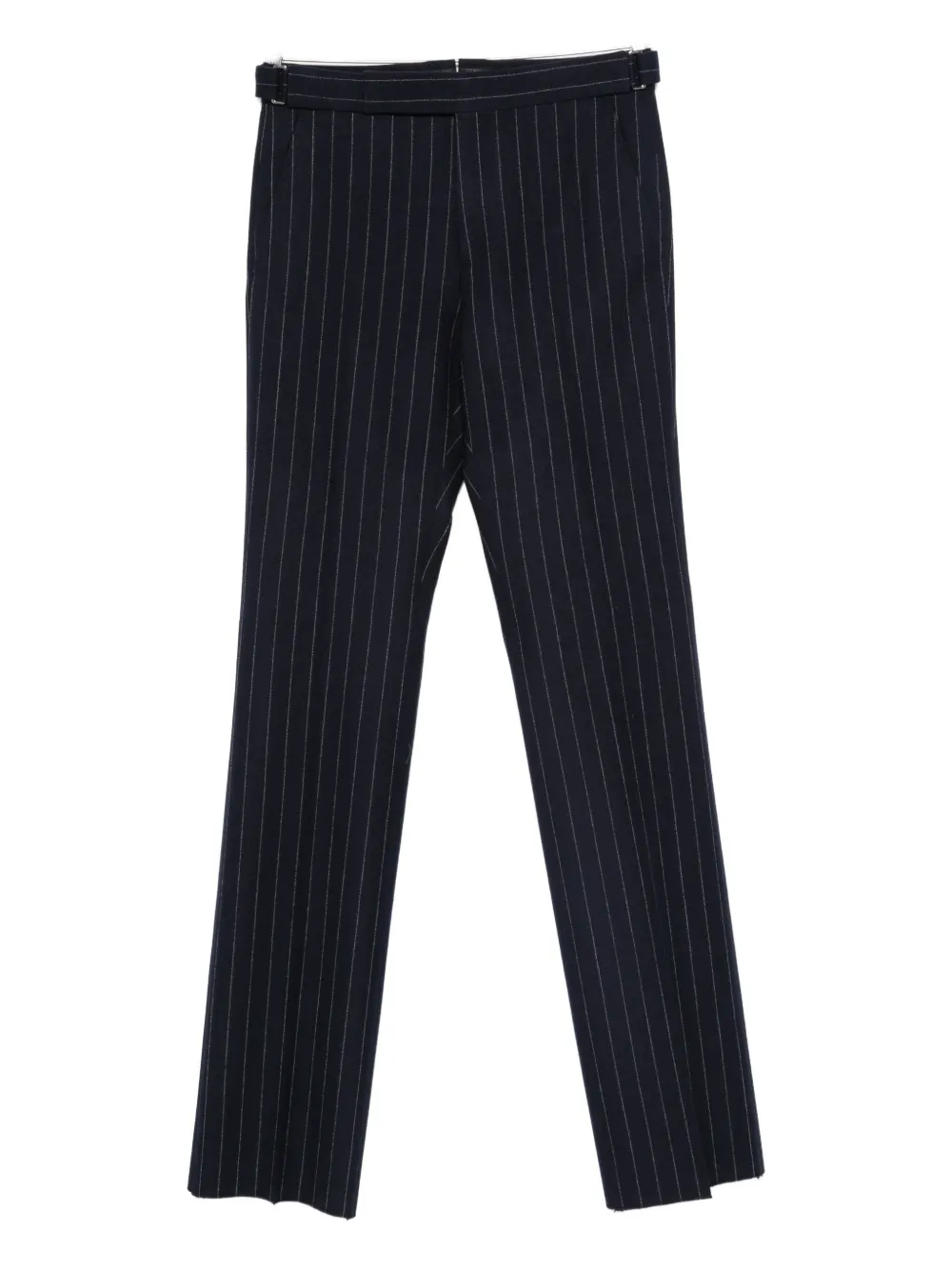 Tom Ford Dyllan Slim-fit Tapered Striped Wool-twill Suit Trousers In Black