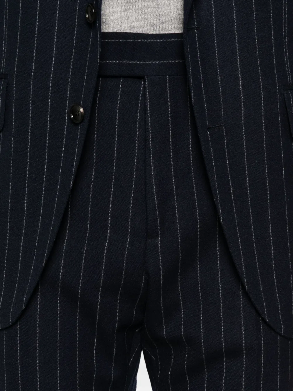 Tom Ford Dyllan Slim-fit Tapered Striped Wool-twill Suit Trousers In Black