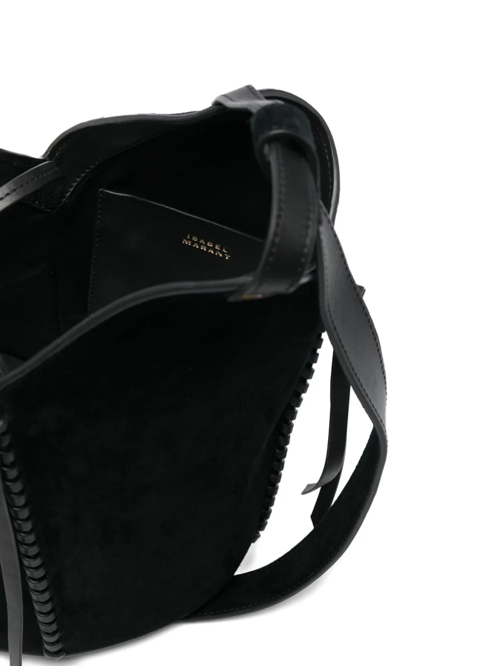 Isabel Marant Suede Shoulder Bag In Black