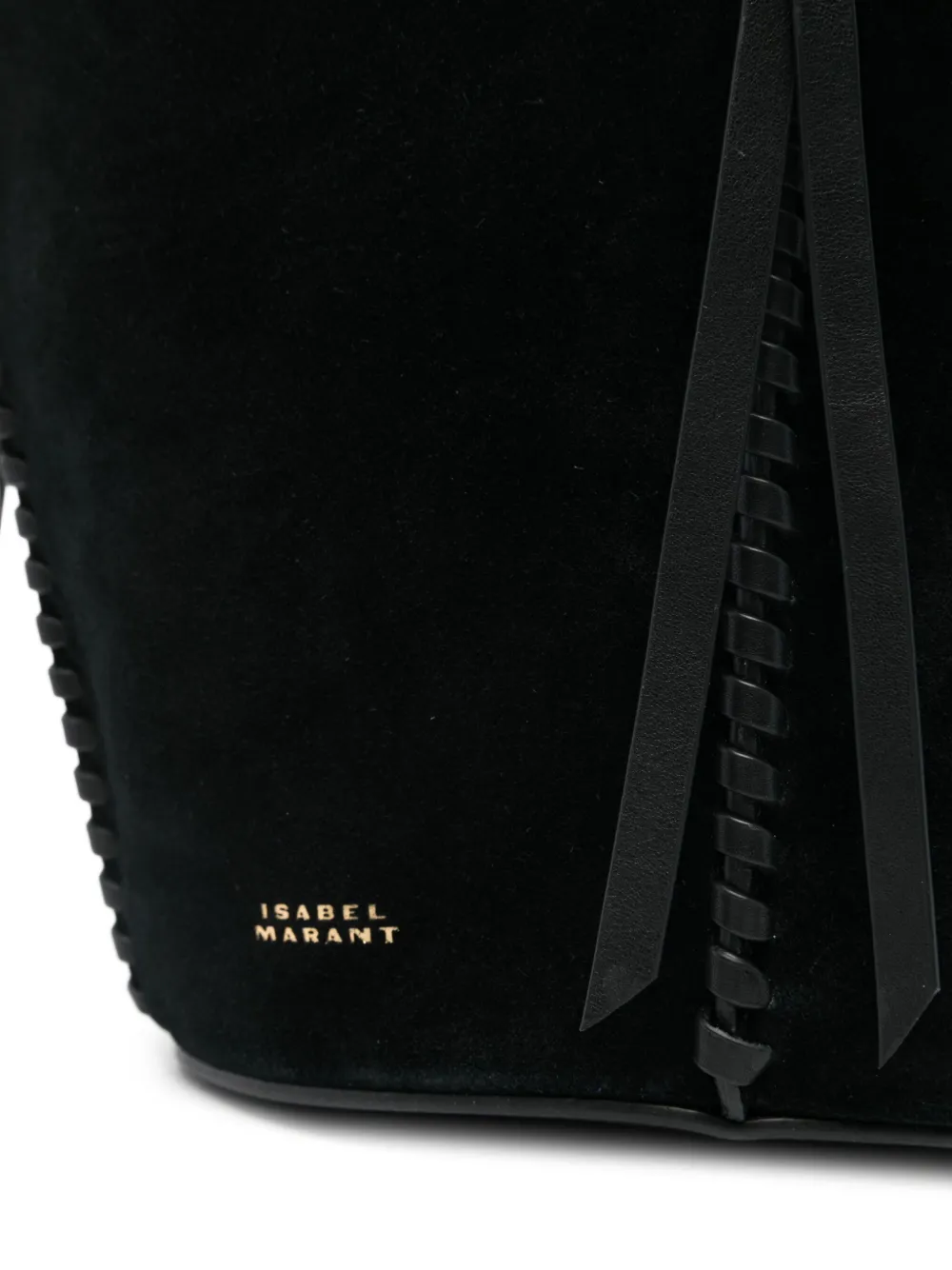 Isabel Marant Suede Shoulder Bag In Black