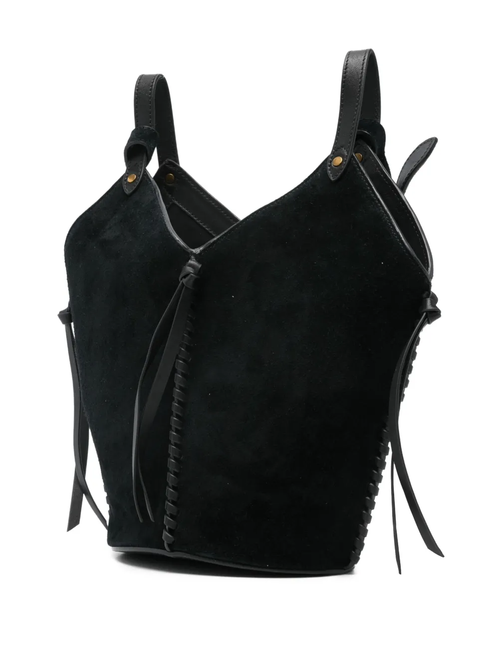 Isabel Marant Suede Shoulder Bag In Black