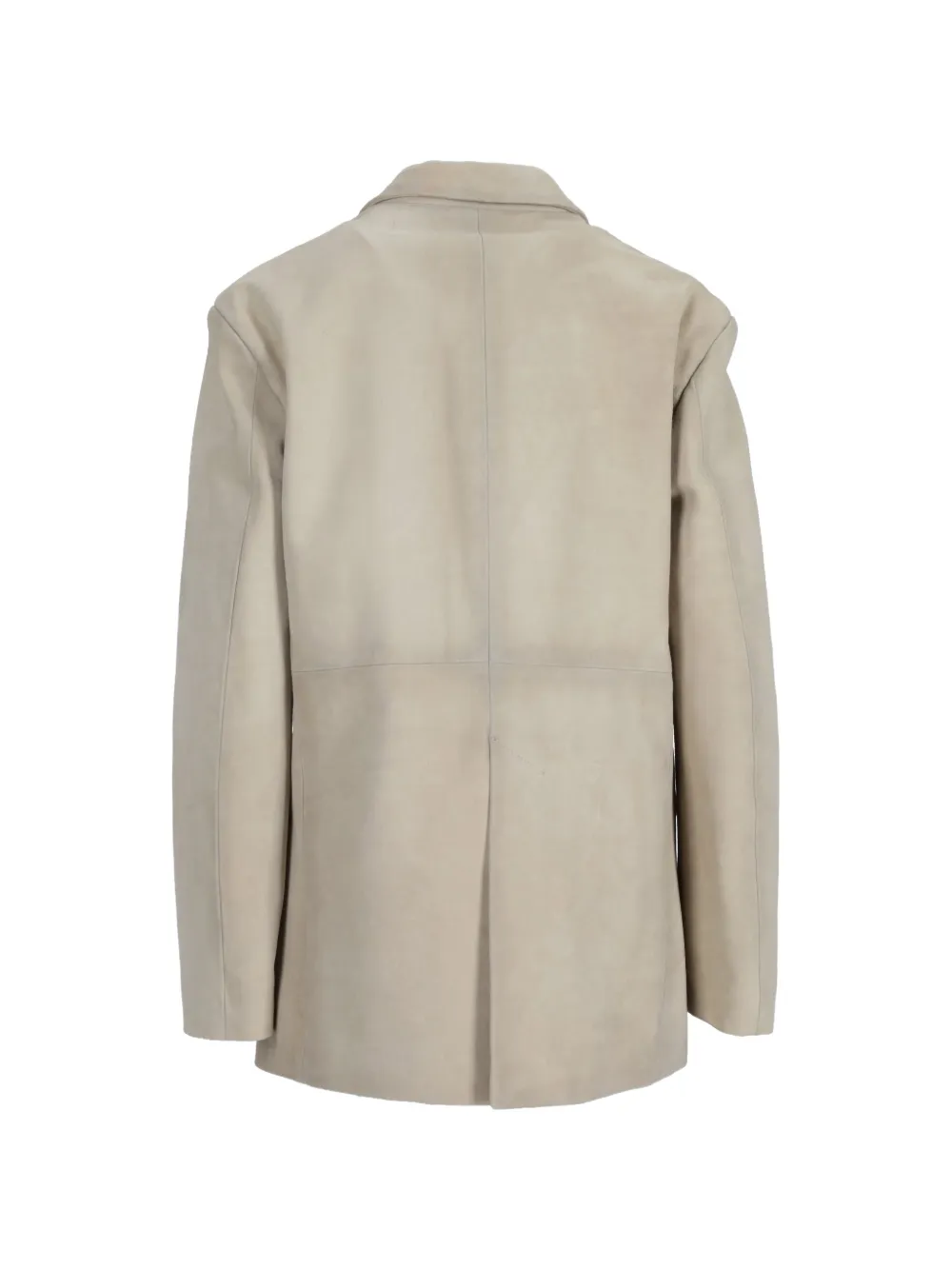  La Rose Button Suede Jacket - Neutrals 