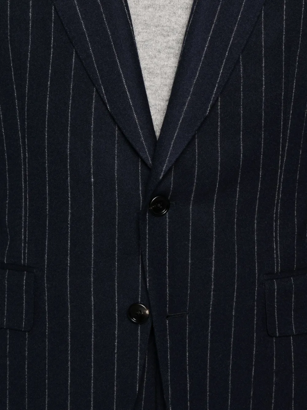Tom Ford Pinstripe Wool Jacket In Blue