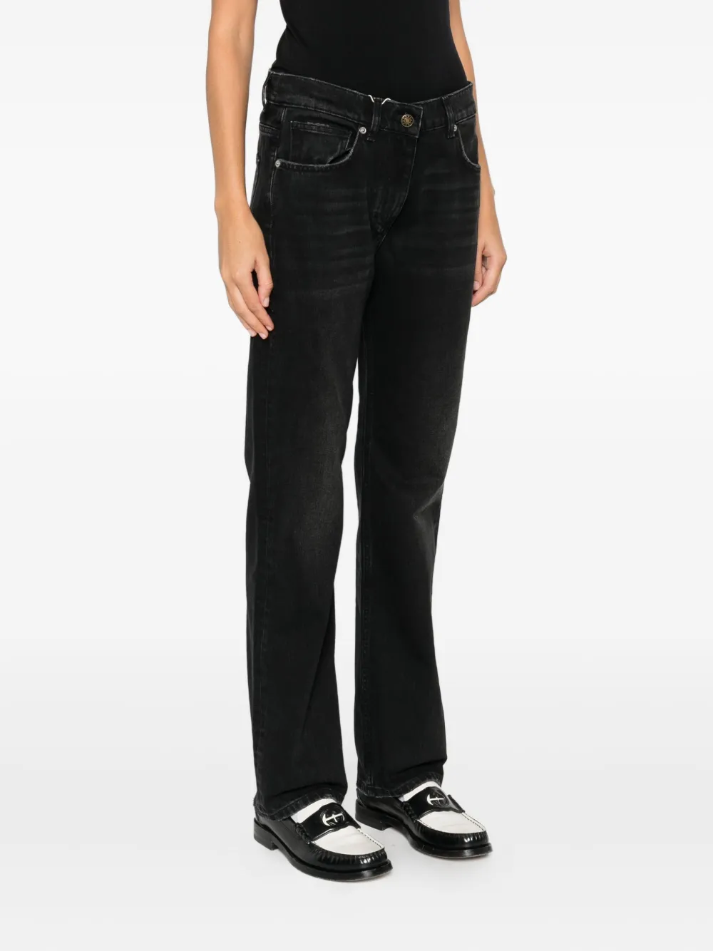 The Garment Jeans met zak Zwart