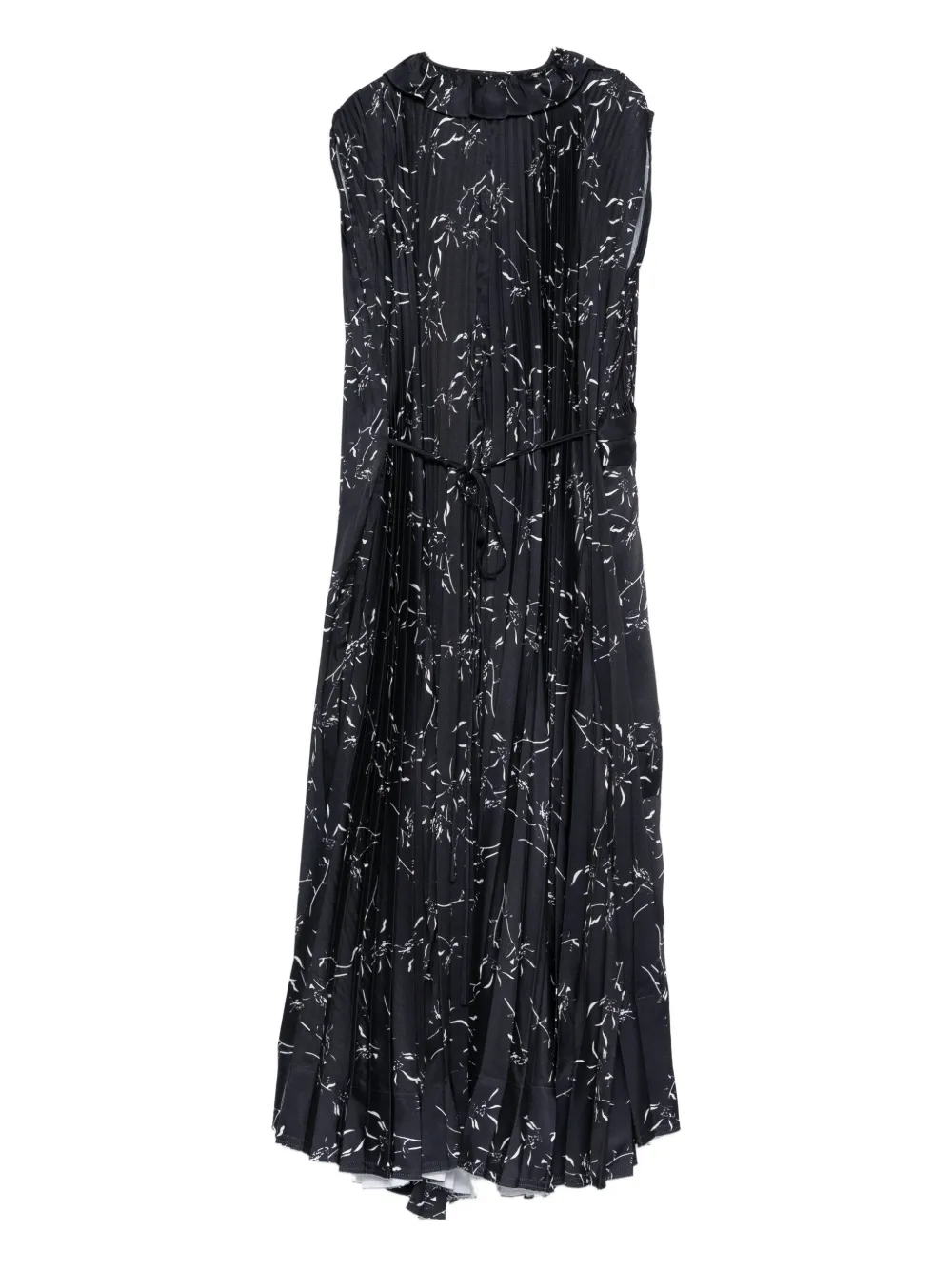 Plan C pleated midi dress - Zwart