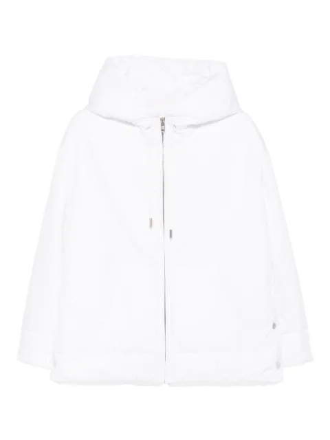 Liska hooded zip-front coat